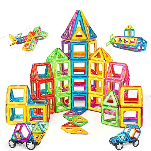CONDIS Magnetische Bausteine 120 Teile - Magnetspielzeug für Kinder ab 3 Jahren - Bauklötze für Jungen und Mädchen