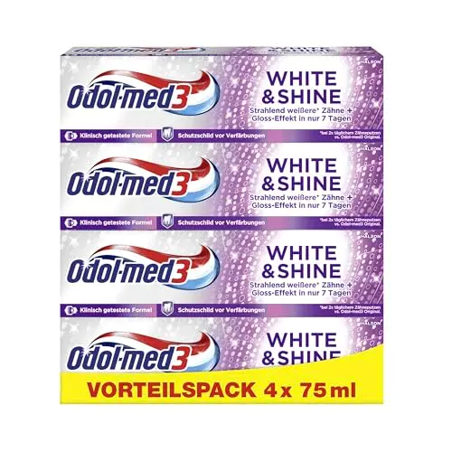 Odol-med3 Zahnpasta White & Shine - 4x 75ml