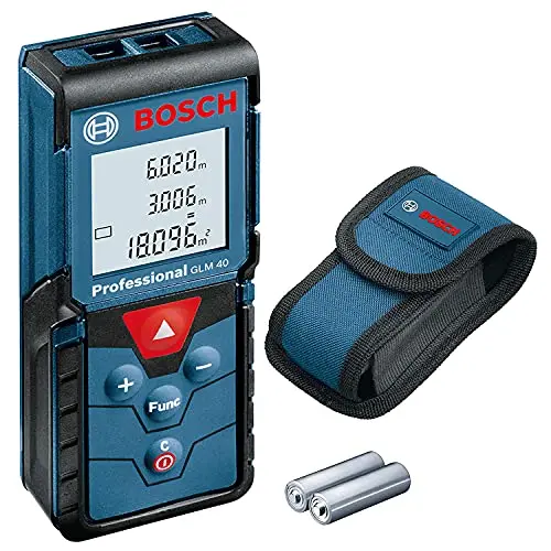 Bosch Professional Laser Entfernungsmesser GLM 40 - Max. Messbereich 40 m, inkl. Schutztasche
