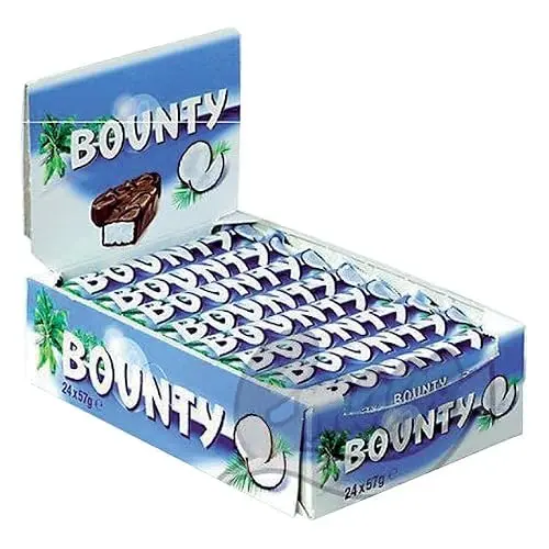 Bounty Schokoriegel, Kokosgeschmack, 24 Riegel (24x57g)