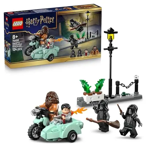 LEGO Harry Potter Hagrids und Harrys Flucht - Motorrad-Spielzeug mit 4 Minifiguren - Geschenk für Kinder ab 8 Jahre
