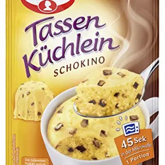 Dr. Oetker Tassenküchlein Schokino 12er Pack, Vanille-Schokoladen-Kuchen für die Mikrowelle