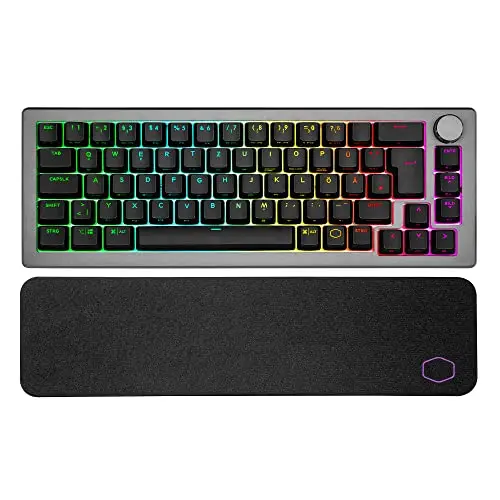 Cooler Master CK721 Gaming Tastatur - 65% Layout, RGB, Hybrid Wireless, Space Grau, DE - QWERTZ