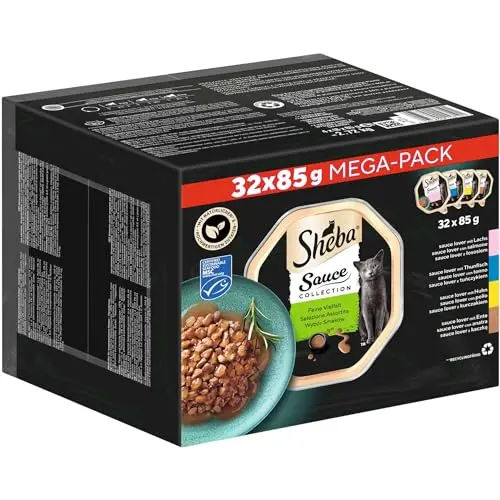 SHEBA Nassfutter Multipack Mega-Pack Sauce Collection 32 x 85g