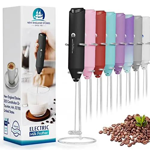 Handheld Milchaufschäumer für Kaffee, Cappuccino, Latte und heiße Schokolade - Schwarz