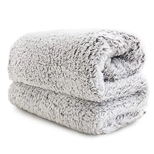 BEDSURE Kuscheldecke Hellgrau - Flauschige Winterdecke für Sofa, 150x200 cm
