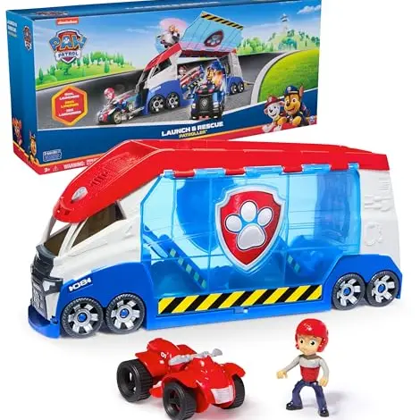 PAW Patrol Launch'n Rescue Patroller Teamfahrzeug mit Ryder und Quad