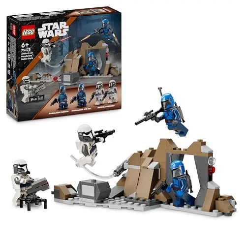 LEGO Star Wars: Mandalorian Hinterhalt Battle Pack, Abenteuer-Spielzeug für Kinder, Geschenkidee 75373