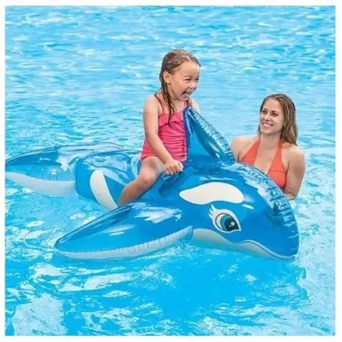Intex aufblasbares Reittier Blaues Orca, Vinyl, 152x114 cm