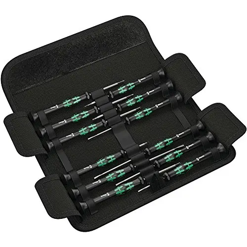 Wera Kraftform Micro Elektroniker Schraubendrehersatz, 12-teilig, Mehrfarbig