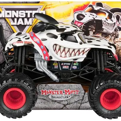 Monster Jam Dalmatian Monster Truck, Metall, 1:24, Spielzeug für Kinder ab 3 Jahre