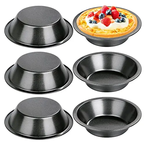 6er Set Mini Törtchenformen für Quiche und Tartes - Antihaft-Coating (12,7 cm)
