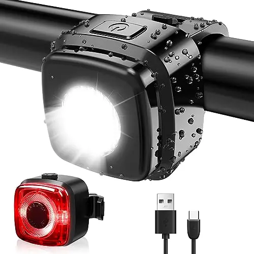 Antimi Fahrradleuchten-Set mit LED Front- und Rücklicht, USB-C, StVZO-zugelassen