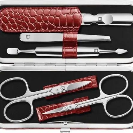 ZWILLING Maniküre-Set mit Echtleder-Etui, 5-teilig, Classic