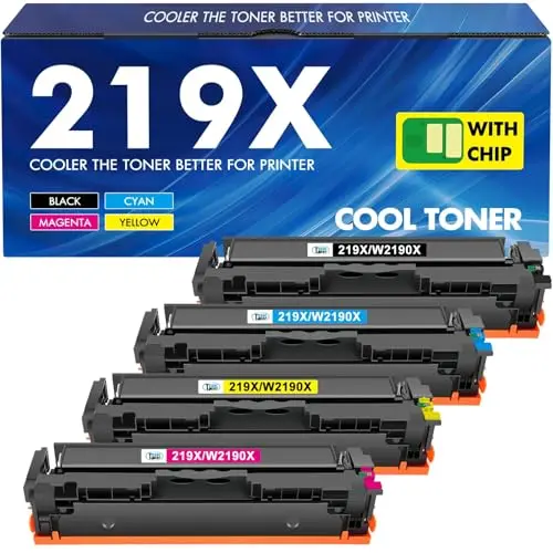 HP 219X/219A Toner 4er-Pack für Color LaserJet Pro MFP 3302 Serie, Schwarz, Cyan, Magenta, Gelb, mit Chip