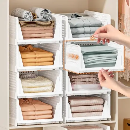 5 Faltbare Kleiderschrank Organizer für Schlafzimmer, Küche, Bad und Büro