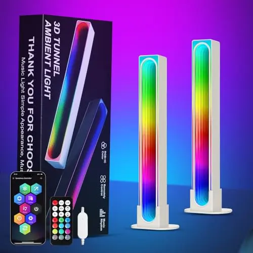 UEASE Smart LED Lightbar, RGB TV Hintergrundbeleuchtung mit Musik-Sync und APP Steuerung, 2er Pack
