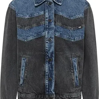 MUSTANG Damen Verona Jeansjacke, Dunkelgrau, Größe S