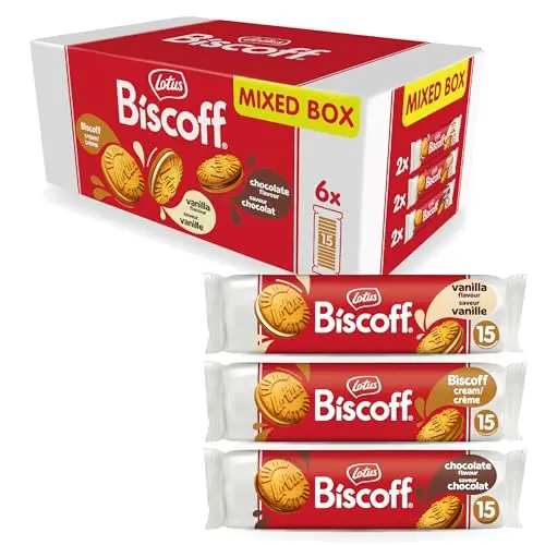 Lotus Biscoff Doppelkeks Variety Pack - 3 Sorten, 6 Packungen à 150g, ohne Farbstoffe