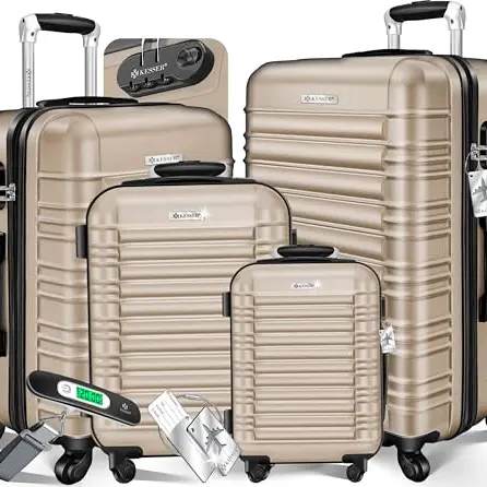 KESSER® 4tlg. Hartschalenkofferset Reisekoffer Set mit 4 Rollen und Teleskopgriff