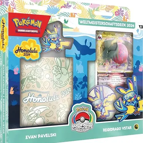 Pokémon Sammelkartenspiel Weltmeisterschaftsdeck 2024 - Evan Pavelski - Regidrago-VSTAR (60 Karten & Zubehör)