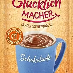 RUF Glücklichmacher Tassenpudding Schokolade, Cremepudding, schnelles Dessert, nur Wasser, 59g Beutel