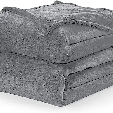 WAVVE Flauschige Kuscheldecke 130x150 cm - Weiche Couchdecke in Grau
