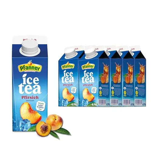 Pfanner Pfirsich Eistee im Vorratspack (8 x 750 ml)