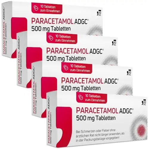PARACETAMOL ADGC® 500 mg - 40 Tabletten für Erwachsene und Kinder ab 4 Jahren - laktosefrei
