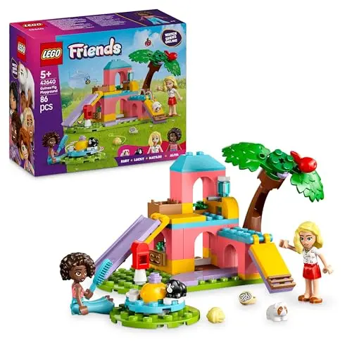 LEGO Friends Meerschweinchen Spielplatz - Spielzeug mit Minifiguren und Zubehör für Haustierpflege - Geschenk für Kinder ab 5 Jahren