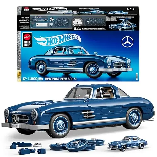 Mattel Hot Wheels Mercedes-Benz 300 SL Bauset, 1600 Teile, für erwachsene Sammler, mehrfarbig