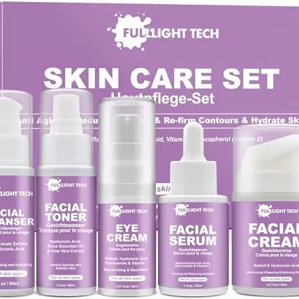 Weihnachtsgeschenke für Frauen: Anti-Aging Skincare Set mit Vitamin C, Retinol und Hyaluronsäure