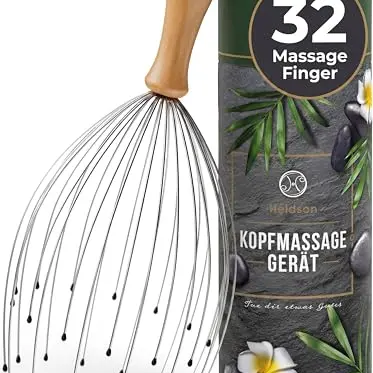 HELDSON Kopfmassage Spinne – Kopfmassagegerät aus FSC 100% Holz