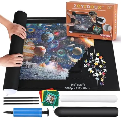 Puzzlematte Puzzlerolle für Puzzles bis 3000 Teile, leicht zu lagern und transportieren