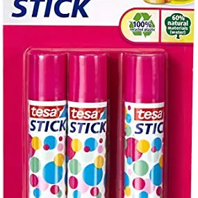 tesa ecoLogo Klebestift - Geruchsneutral, lösungsmittelfrei, umweltschonend - 3 x 10 g