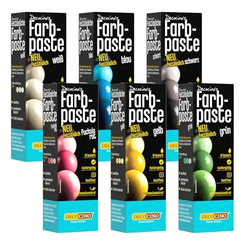 DECOCINO fettlösliche Farbpaste-Set Mehrfarbig Vegetarisch