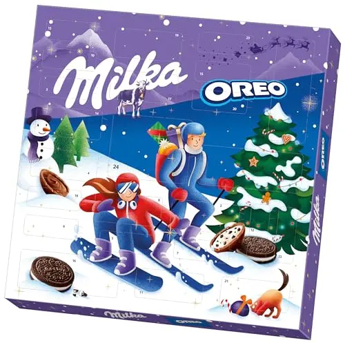Milka & OREO Adventskalender mit Schokolade & Keksen, 284 g