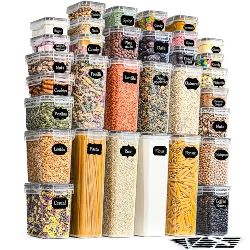 GoMaihe Vorratsdosen Set 32er – Luftdichte Behälter für Küche mit Stift & Etikett, BPA-frei