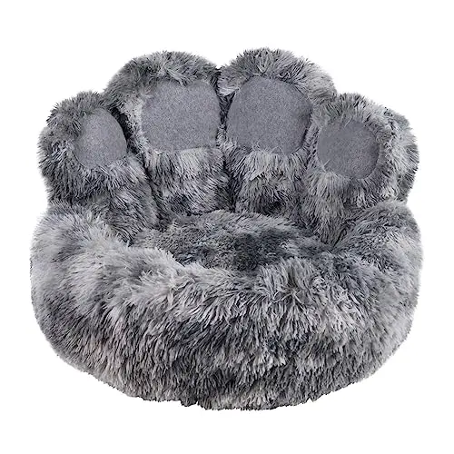 Nobby Komfortbett rund Paw grau Ø 90 cm