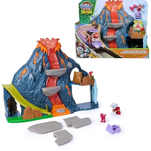 PAW Patrol Dino Film Super Lava Blast Vulkan-Spielset, ab 3 Jahren