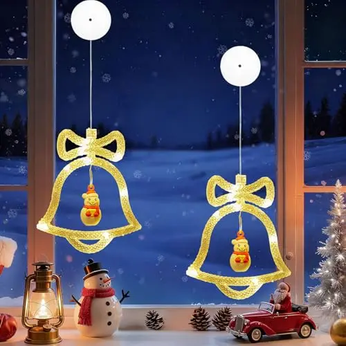 ZeiLaBang Kakadi 2er Set LED Weihnachtsbeleuchtung für Fenster – Dekorative Lichter für Balkon, Party und Hochzeit