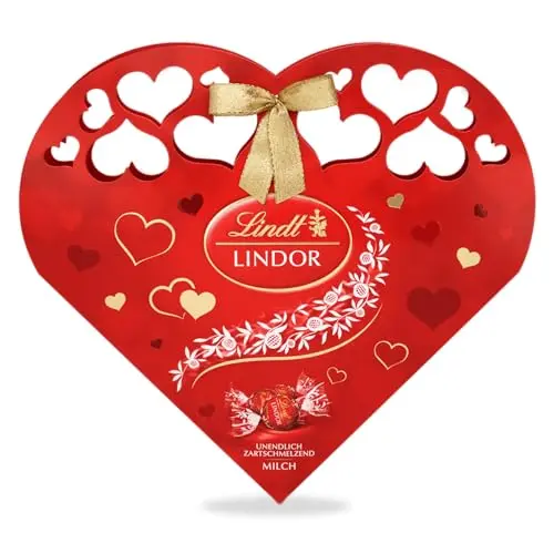 Lindt Lindor Herzpackung - zartschmelzende Milch Kugeln, 7er Pack (7 x 200 g)