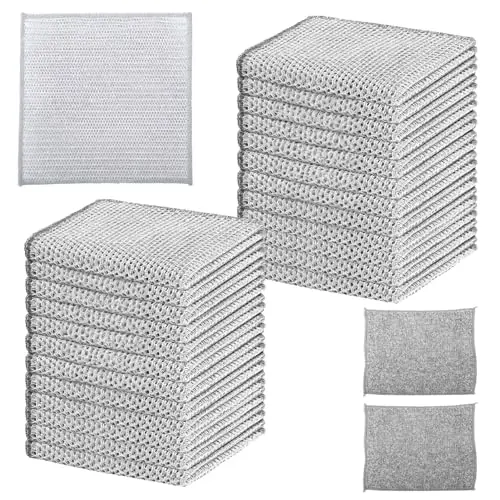 25 Spülschwämme & Reinigungstücher, Mehrzweck, nass & trocken, Küche