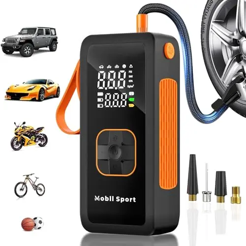 Digitaler Reifendruckmesser mit Tragbarem Luftkompressor und LCD-Display