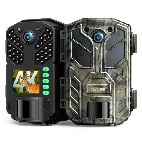 CEYOMUR Wildkamera 4K HD mit Bewegungssensor und Nachtsicht, ideal zur Tierbeobachtung