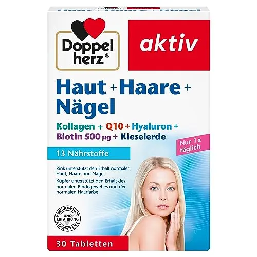 Doppelherz Haut + Haare + Nägel - 30 Tabletten mit Zink & Biotin