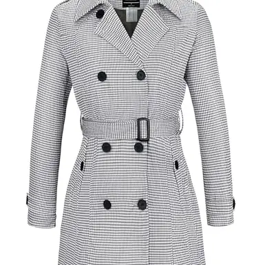 Wantdo Damen Frühlingsjacke Winddicht mit Schulterknöpfen Slim Fit Schwarz-weiß S