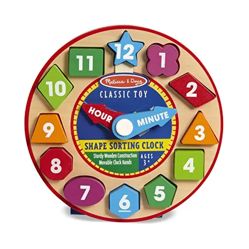 Melissa & Doug Holzuhr mit Formen zum Sortieren