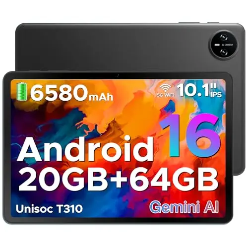DOOGEE Tab A9 10 Zoll Gaming Tablet, 20GB RAM, 64GB Speicher, 5G WiFi, 8MP Kamera, Bluetooth 5.0, Face ID