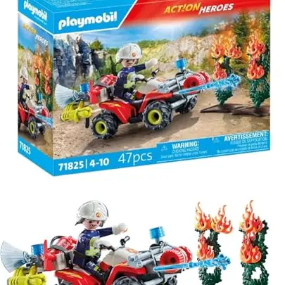 PLAYMOBIL Action Heroes Feuerwehr Quad - Spielzeug für Kinder ab 4 Jahren